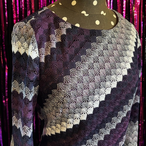 NWT Purple Knit Dress 12 - Picture 2 of 3